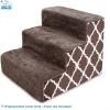 imageBest Pet Supplies Foam Pet Steps Cover for Small Dogs and Cats Portable Ramp Stairs for Couch Sofa and High Bed Climbing Cover Only  Sand 5Step H 225quot Cover OnlyBrown Lattice Print