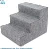 imageBest Pet Supplies Foam Pet Steps Cover for Small Dogs and Cats Portable Ramp Stairs for Couch Sofa and High Bed Climbing Cover Only  Sand 5Step H 225quot Cover OnlyAsh Gray Linen