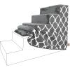 imageBest Pet Supplies Foam Pet Steps Cover for Small Dogs and Cats Portable Ramp Stairs for Couch Sofa and High Bed Climbing Cover Only  Sand 5Step H 225quot Cover OnlyGray Lattice