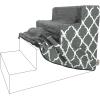 imageBest Pet Supplies Foam Pet Steps Cover for Small Dogs and Cats Portable Ramp Stairs for Couch Sofa and High Bed Climbing Cover Only  Sand 5Step H 225quot Cover OnlyGray Lattice