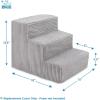 imageBest Pet Supplies Foam Pet Steps Cover for Small Dogs and Cats Portable Ramp Stairs for Couch Sofa and High Bed Climbing Cover Only  Sand 5Step H 225quot Cover OnlyGray