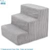 imageBest Pet Supplies Foam Pet Steps Cover for Small Dogs and Cats Portable Ramp Stairs for Couch Sofa and High Bed Climbing Cover Only  Sand 5Step H 225quot Cover OnlyGray