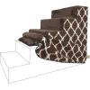 imageBest Pet Supplies Foam Pet Steps Cover for Small Dogs and Cats Portable Ramp Stairs for Couch Sofa and High Bed Climbing Cover Only  Sand 5Step H 225quot Cover OnlyBrown Lattice Print