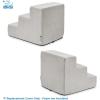 imageBest Pet Supplies Foam Pet Steps Cover for Small Dogs and Cats Portable Ramp Stairs for Couch Sofa and High Bed Climbing Cover Only  Sand 5Step H 225quot Cover OnlySand
