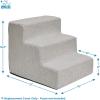 imageBest Pet Supplies Foam Pet Steps Cover for Small Dogs and Cats Portable Ramp Stairs for Couch Sofa and High Bed Climbing Cover Only  Sand 5Step H 225quot Cover OnlySand