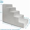 imageBest Pet Supplies Foam Pet Steps Cover for Small Dogs and Cats Portable Ramp Stairs for Couch Sofa and High Bed Climbing Cover Only  Sand 5Step H 225quot Cover OnlySand