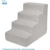 imageBest Pet Supplies Foam Pet Steps Cover for Small Dogs and Cats Portable Ramp Stairs for Couch Sofa and High Bed Climbing Cover Only  Sand 5Step H 225quot Cover OnlySand