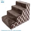 imageBest Pet Supplies Foam Pet Steps Cover for Small Dogs and Cats Portable Ramp Stairs for Couch Sofa and High Bed Climbing Cover Only  Sand 5Step H 225quot Cover OnlyBrown Lattice Print