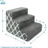 imageBest Pet Supplies Foam Pet Steps Cover for Small Dogs and Cats Portable Ramp Stairs for Couch Sofa and High Bed Climbing Cover Only  Sand 5Step H 225quot Cover OnlyGray Lattice