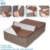imageBest Pet Supplies Foldable Pet Stairs Cover for Foam Dog Ramps Replacement Slip with NonSlip Step Surface Plush and Soft Fabric Provides Paw Traction and Stability  Gray Lattice 2StepBrown Linen