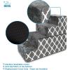 imageBest Pet Supplies Foldable Pet Stairs Cover for Foam Dog Ramps Replacement Slip with NonSlip Step Surface Plush and Soft Fabric Provides Paw Traction and Stability  Gray Lattice 2StepGray Lattice Print