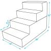 imageBest Pet Supplies Foldable Pet Stairs Cover for Foam Dog Ramps Replacement Slip with NonSlip Step Surface Plush and Soft Fabric Provides Paw Traction and Stability  Gray Lattice 2StepBrown Linen