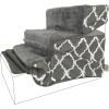 imageBest Pet Supplies Foldable Pet Stairs Cover for Foam Dog Ramps Replacement Slip with NonSlip Step Surface Plush and Soft Fabric Provides Paw Traction and Stability  Gray Lattice 2StepGray Lattice Print