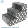 imageBest Pet Supplies Foldable Pet Stairs Cover for Foam Dog Ramps Replacement Slip with NonSlip Step Surface Plush and Soft Fabric Provides Paw Traction and Stability  Gray Lattice 2StepGray Lattice Print