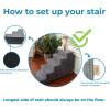 imageBest Pet Supplies Foldable Pet Stairs Cover for Foam Dog Ramps Replacement Slip with NonSlip Step Surface Plush and Soft Fabric Provides Paw Traction and Stability  Gray Lattice 2StepBrown Linen
