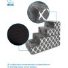 imageBest Pet Supplies Foldable Pet Stairs Cover for Foam Dog Ramps Replacement Slip with NonSlip Step Surface Plush and Soft Fabric Provides Paw Traction and Stability  Gray Lattice 2StepGray Lattice Print
