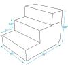 imageBest Pet Supplies Foldable Pet Stairs Cover for Foam Dog Ramps Replacement Slip with NonSlip Step Surface Plush and Soft Fabric Provides Paw Traction and Stability  Gray Lattice 2StepMustard