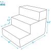 imageBest Pet Supplies Foldable Pet Stairs Cover for Foam Dog Ramps Replacement Slip with NonSlip Step Surface Plush and Soft Fabric Provides Paw Traction and Stability  Gray Lattice 2StepIvory