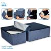 imageBest Pet Supplies Foldable Pet Stairs Cover for Foam Dog Ramps Replacement Slip with NonSlip Step Surface Plush and Soft Fabric Provides Paw Traction and Stability  Gray Lattice 2StepNavy Blue