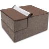 imageBest Pet Supplies Foldable Pet Stairs Cover for Foam Dog Ramps Replacement Slip with NonSlip Step Surface Plush and Soft Fabric Provides Paw Traction and Stability  Gray Lattice 2StepBrown Linen