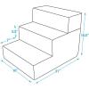 imageBest Pet Supplies Foldable Pet Stairs Cover for Foam Dog Ramps Replacement Slip with NonSlip Step Surface Plush and Soft Fabric Provides Paw Traction and Stability  Gray Lattice 2StepGray Lattice Print