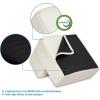 imageBest Pet Supplies Foldable Pet Stairs Cover for Foam Dog Ramps Replacement Slip with NonSlip Step Surface Plush and Soft Fabric Provides Paw Traction and Stability  Gray Lattice 2StepIvory