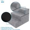 imageBest Pet Supplies Foldable Pet Stairs Cover for Foam Dog Ramps Replacement Slip with NonSlip Step Surface Plush and Soft Fabric Provides Paw Traction and Stability  Gray Lattice 2StepGray Linen
