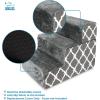 imageBest Pet Supplies Foldable Pet Stairs Cover for Foam Dog Ramps Replacement Slip with NonSlip Step Surface Plush and Soft Fabric Provides Paw Traction and Stability  Gray Lattice 2StepGray Lattice Print