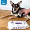 imageBest Pet Supplies Pet Wipes for Dogs  Dog Wipes Cleaning Deodorizing for Coats Ears Paws  Refreshing Cucumber 100 CountCleansing Tea Tree