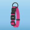 imageBest Pet Supplies Reflective Dog Collar with Adjustable Length HeavyDuty Buckle and Strong Leash DRing Training Walking Jogging Accessory for Small Medium and Large Breeds  Baby Blue MLeash Collar Set Fuchsia