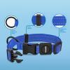 imageBest Pet Supplies Reflective Dog Collar with Adjustable Length HeavyDuty Buckle and Strong Leash DRing Training Walking Jogging Accessory for Small Medium and Large Breeds  Baby Blue MLeash Collar Set Royal Blue