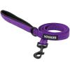 imageBest Pet Supplies Reflective Dog Collar with Adjustable Length HeavyDuty Buckle and Strong Leash DRing Training Walking Jogging Accessory for Small Medium and Large Breeds  Baby Blue MLeash Purple