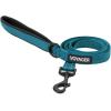imageBest Pet Supplies Reflective Dog Collar with Adjustable Length HeavyDuty Buckle and Strong Leash DRing Training Walking Jogging Accessory for Small Medium and Large Breeds  Baby Blue MLeash Turquoise