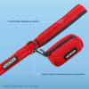 imageBest Pet Supplies Reflective Dog Collar with Adjustable Length HeavyDuty Buckle and Strong Leash DRing Training Walking Jogging Accessory for Small Medium and Large Breeds  Baby Blue MLeash Collar Set Red