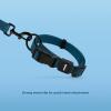 imageBest Pet Supplies Reflective Dog Collar with Adjustable Length HeavyDuty Buckle and Strong Leash DRing Training Walking Jogging Accessory for Small Medium and Large Breeds  Baby Blue MLeash Collar Set Blue