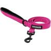 imageBest Pet Supplies Reflective Dog Collar with Adjustable Length HeavyDuty Buckle and Strong Leash DRing Training Walking Jogging Accessory for Small Medium and Large Breeds  Baby Blue MLeash Fuchsia