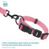 imageBest Pet Supplies Reflective Dog Collar with Adjustable Length HeavyDuty Buckle and Strong Leash DRing Training Walking Jogging Accessory for Small Medium and Large Breeds  Baby Blue MCollar Pink