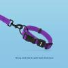 imageBest Pet Supplies Reflective Dog Collar with Adjustable Length HeavyDuty Buckle and Strong Leash DRing Training Walking Jogging Accessory for Small Medium and Large Breeds  Baby Blue MLeash Collar Set Purple