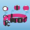 imageBest Pet Supplies Reflective Dog Collar with Adjustable Length HeavyDuty Buckle and Strong Leash DRing Training Walking Jogging Accessory for Small Medium and Large Breeds  Baby Blue MLeash Collar Set Fuchsia