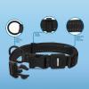 imageBest Pet Supplies Reflective Dog Collar with Adjustable Length HeavyDuty Buckle and Strong Leash DRing Training Walking Jogging Accessory for Small Medium and Large Breeds  Baby Blue MLeash Collar Set Black