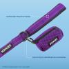 imageBest Pet Supplies Reflective Dog Collar with Adjustable Length HeavyDuty Buckle and Strong Leash DRing Training Walking Jogging Accessory for Small Medium and Large Breeds  Baby Blue MLeash Collar Set Purple