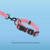 imageBest Pet Supplies Reflective Dog Collar with Adjustable Length HeavyDuty Buckle and Strong Leash DRing Training Walking Jogging Accessory for Small Medium and Large Breeds  Baby Blue MLeash Collar Set Pink