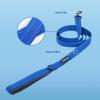 imageBest Pet Supplies Reflective Dog Collar with Adjustable Length HeavyDuty Buckle and Strong Leash DRing Training Walking Jogging Accessory for Small Medium and Large Breeds  Baby Blue MLeash Collar Set Royal Blue