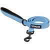 imageBest Pet Supplies Reflective Dog Collar with Adjustable Length HeavyDuty Buckle and Strong Leash DRing Training Walking Jogging Accessory for Small Medium and Large Breeds  Baby Blue MLeash Baby Blue