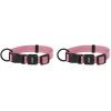 imageBest Pet Supplies Reflective Dog Collar with Adjustable Length HeavyDuty Buckle and Strong Leash DRing Training Walking Jogging Accessory for Small Medium and Large Breeds  Baby Blue MCollar Pink