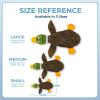 imageBest Pet Supplies Tough Dog Toys for Aggressive Chewers  Squeaky Dog Toys NonToxic Spiky Ball for Dental Health Interactive Toy Orange L35quotBrownWild Duck