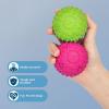 imageBest Pet Supplies Tough Dog Toys for Aggressive Chewers  Squeaky Dog Toys NonToxic Spiky Ball for Dental Health Interactive Toy Orange L35quotFuchsia  Green