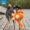 imageBest Pet Supplies Tough Dog Toys for Aggressive Chewers  Squeaky Dog Toys NonToxic Spiky Ball for Dental Health Interactive Toy Orange L35quotOHugAtan Orange
