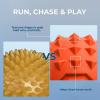 imageBest Pet Supplies Tough Dog Toys for Aggressive Chewers  Squeaky Dog Toys NonToxic Spiky Ball for Dental Health Interactive Toy Pack of 2 Blue Orange M25quotFuchsia  Green  Blue  Orange