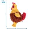 imageBest Pet Supplies Tough Dog Toys for Aggressive Chewers  Squeaky Dog Toys NonToxic Spiky Ball for Dental Health Interactive Toy Pack of 2 Blue Orange M25quotCrinkle Chicken Wine Red